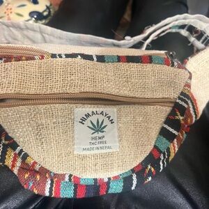 Hemp Multicolor Crossbody Bag Butt Bag  Fanny pack